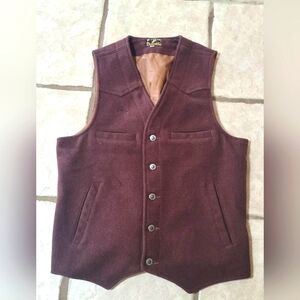 Wyoming Traders Brown Vest Wrstern M WOOL
